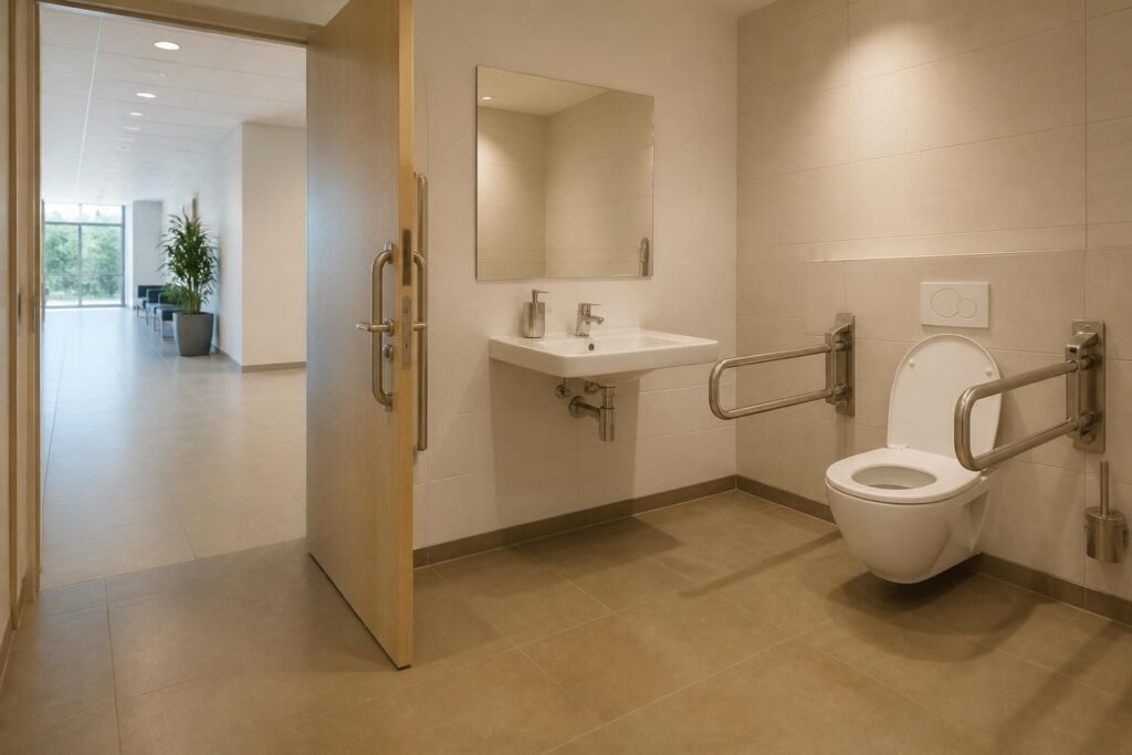 découvrez les aménagements sanitaires pmr conformes aux normes erp pour wc dans les établissements neufs et existants, garantissant accessibilité et confort pour tous.