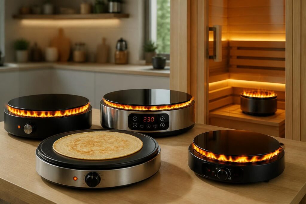découvrez notre sélection de poêles électriques avec effet flamme, parfaits pour cuisiner des crêpes délicieuses ou pour profiter d'une ambiance sauna chaleureuse et relaxante.